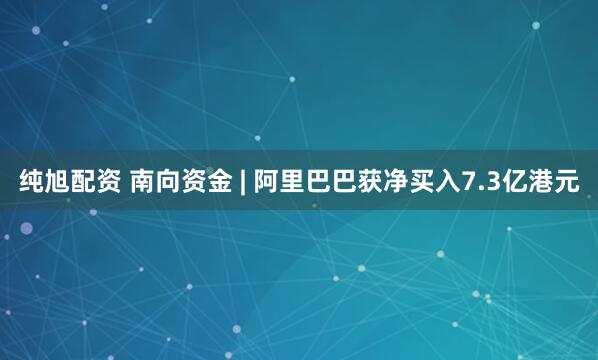 纯旭配资 南向资金 | 阿里巴巴获净买入7.3亿港元